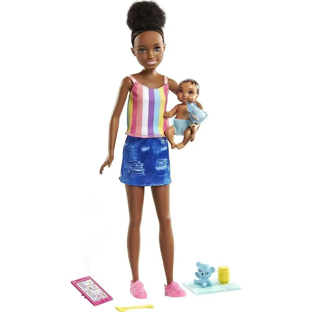 Barbie Skipper Babysitters Inc. Doll & Accessories Set with 9-in  Baby Doll &